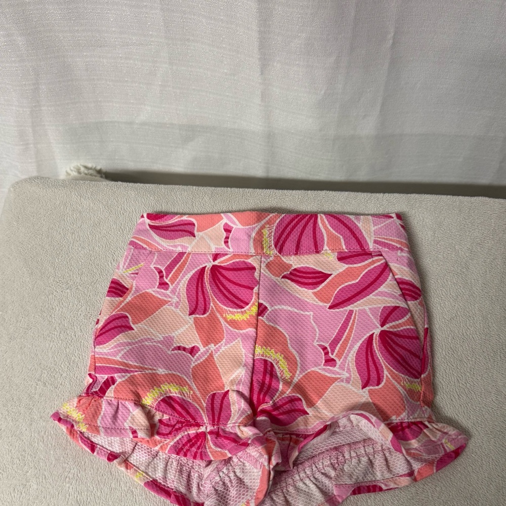 Janie and Jack Pink High Waist Shorts with Ruffled Hem